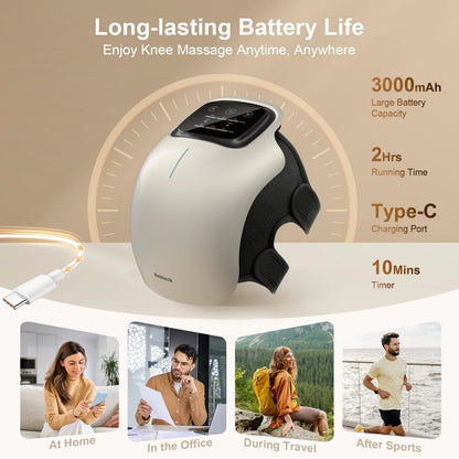 EliteRelax™ Knee Massager, Cordless 3-in-1 Knee Massage