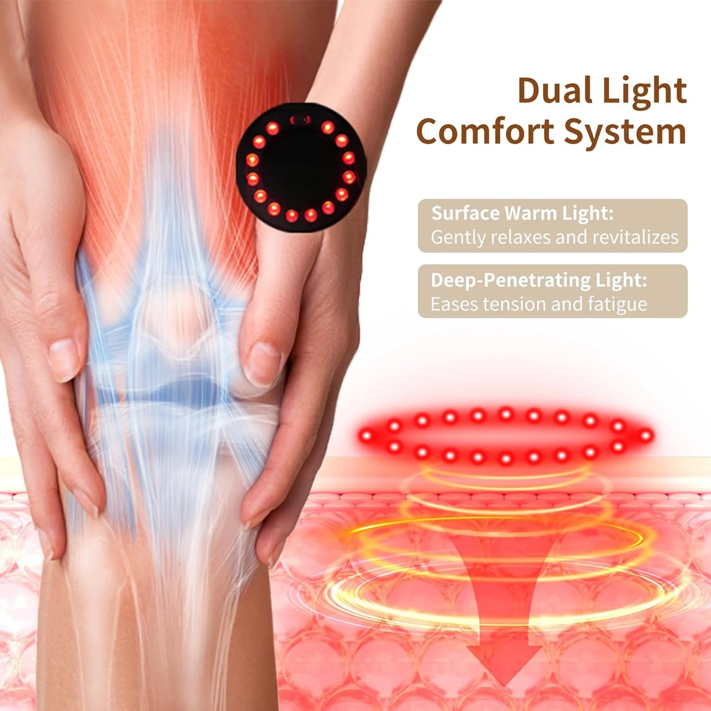 EliteRelax™ Knee Massager, Cordless 3-in-1 Knee Massage
