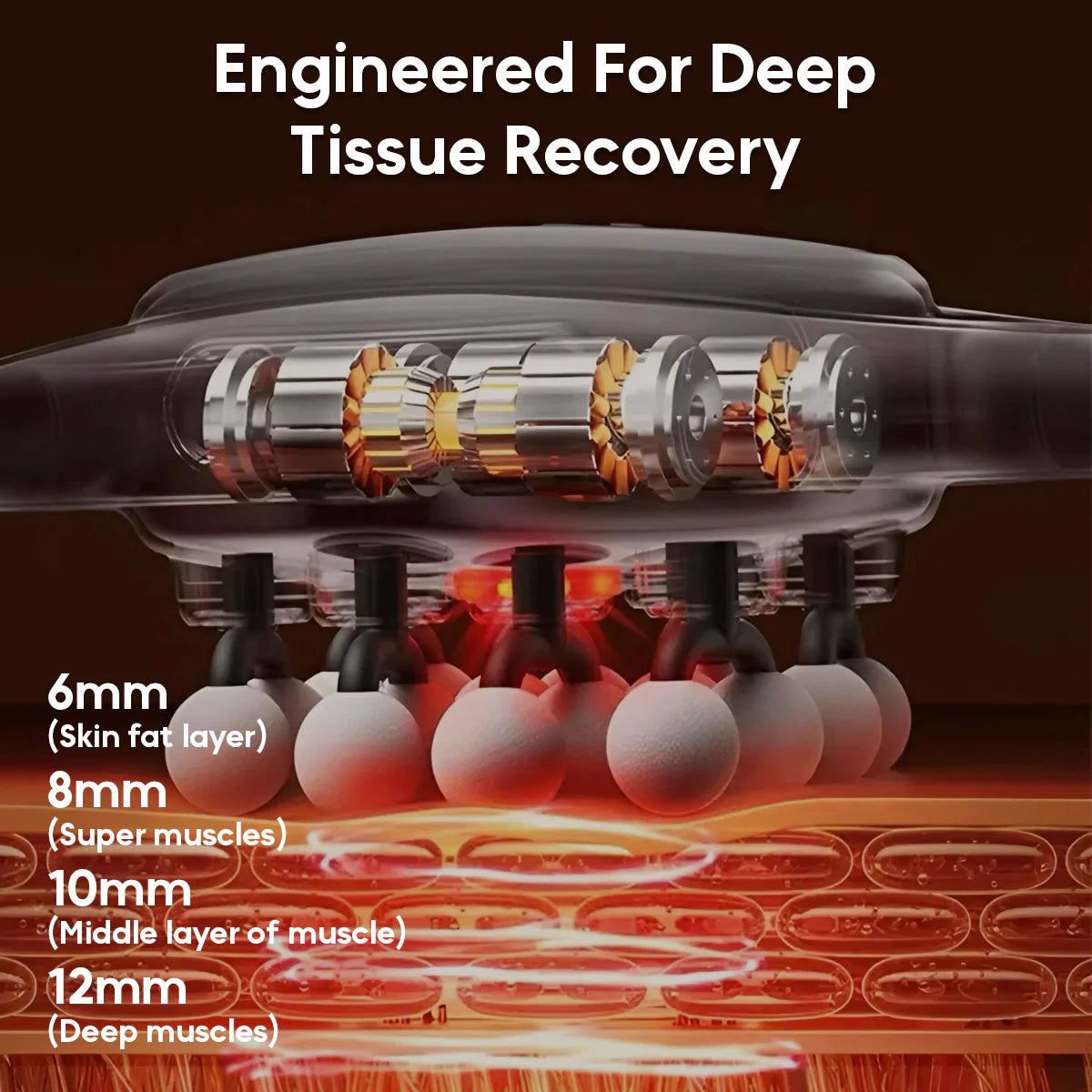 EliteRelax™ 16-Head Deep Tissue Massage Gun for Muscle Recovery