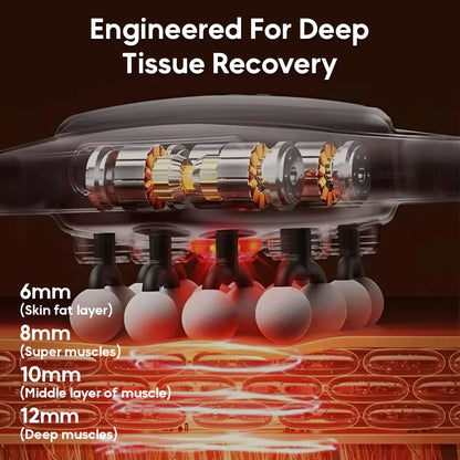 EliteRelax™ 16-Head Deep Tissue Massage Gun for Muscle Recovery